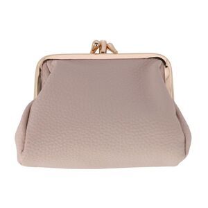 Julia Buxton Women's Premium Faux Leather Triple Frame Coin Purse Wallet